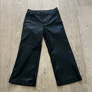 Kut from the Kloth Meg high rise black wax coated denim